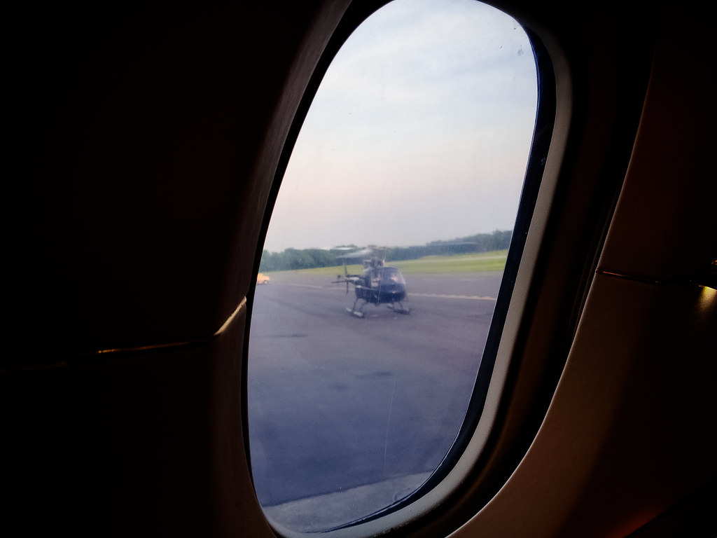 View of the Helicopter from the Plane